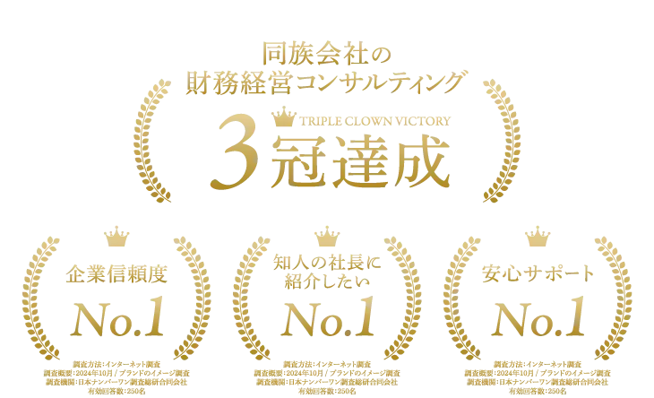 同族会社の財務経営コンサルティング3冠達成
