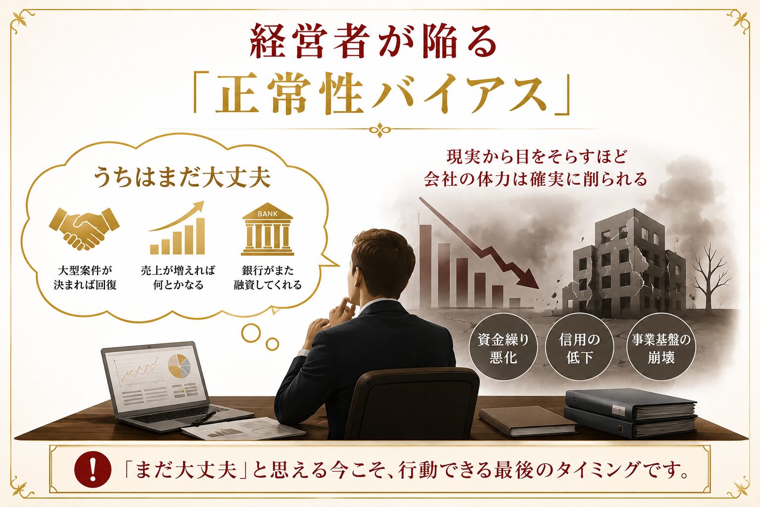 経営者が陥る「正常性バイアス」