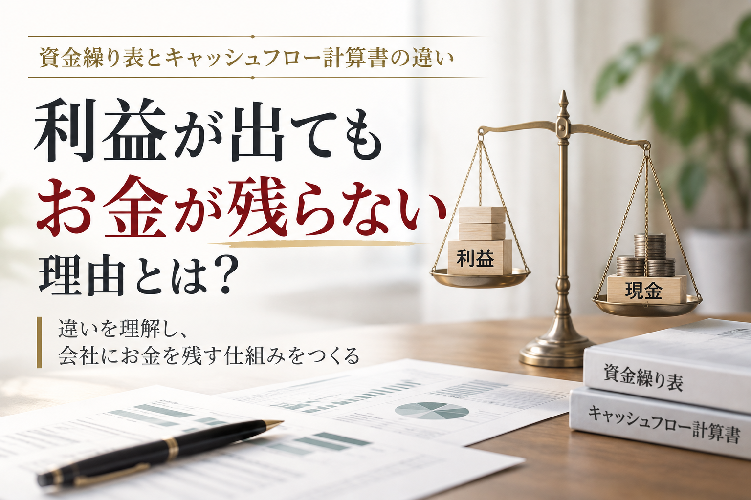 資金繰り表とキャッシュフロー計算書の違いのイメージ画像