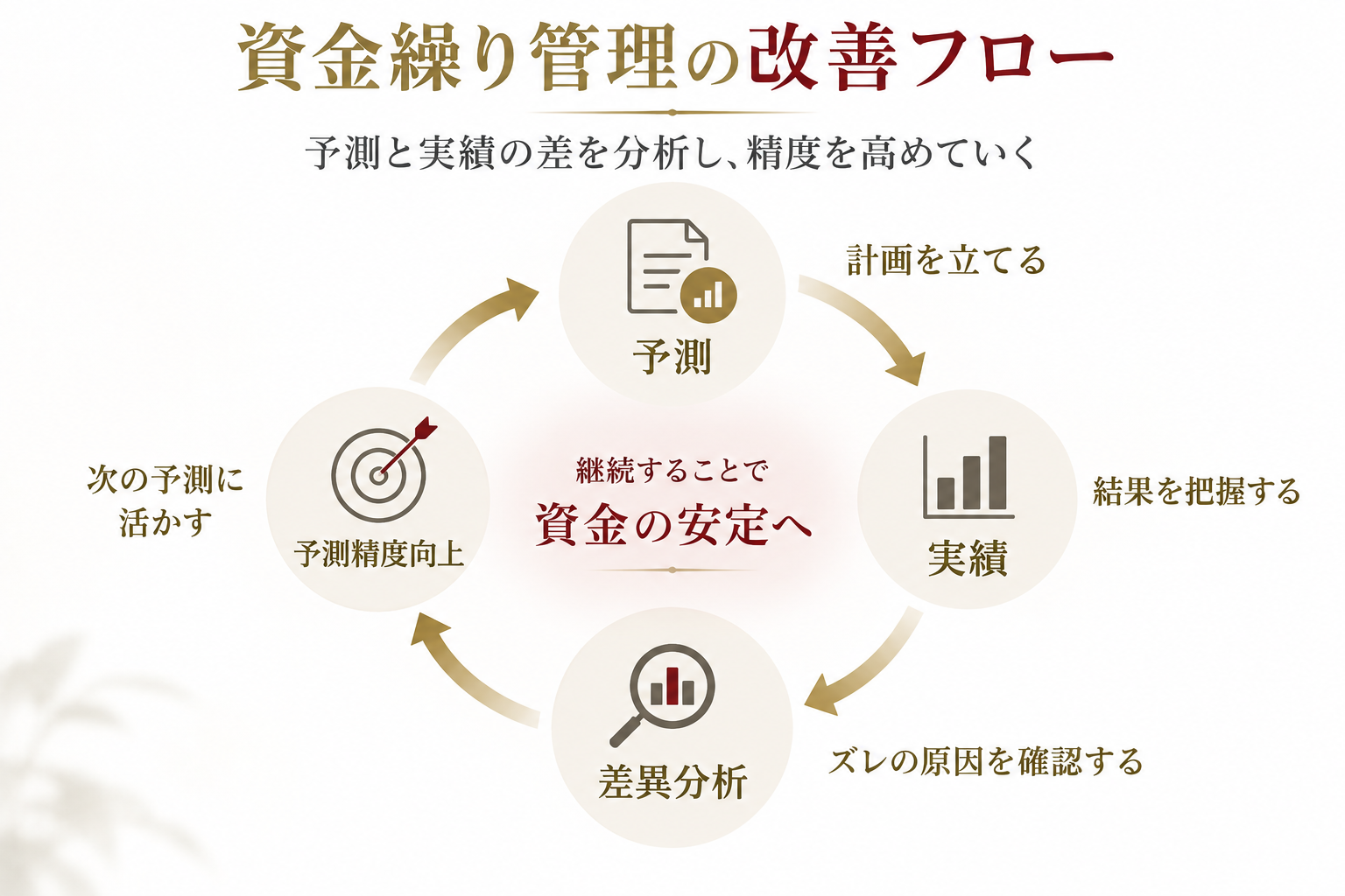 資金繰り表とキャッシュフロー計算書の違いのイメージ画像